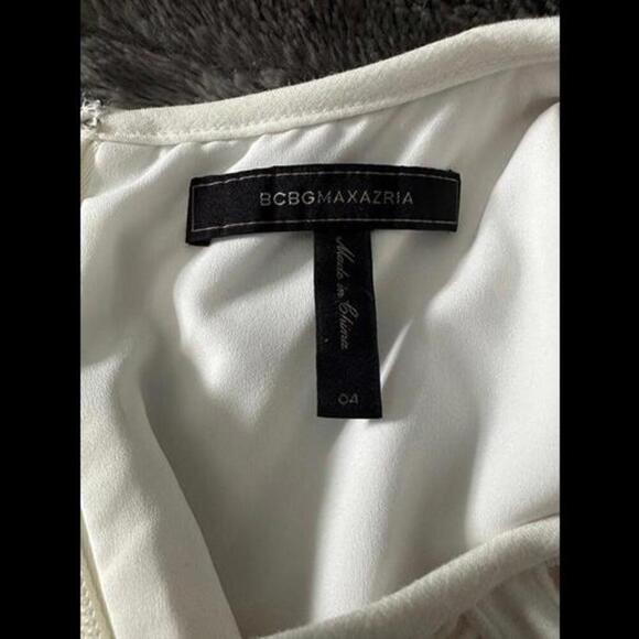 BCBG Max Azria White Fit & Flare Dress - Picture 2 of 2